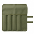 The Parlor Roll neoprene mahjong rack roll styled on a greenhouse table by Caki Lawrence