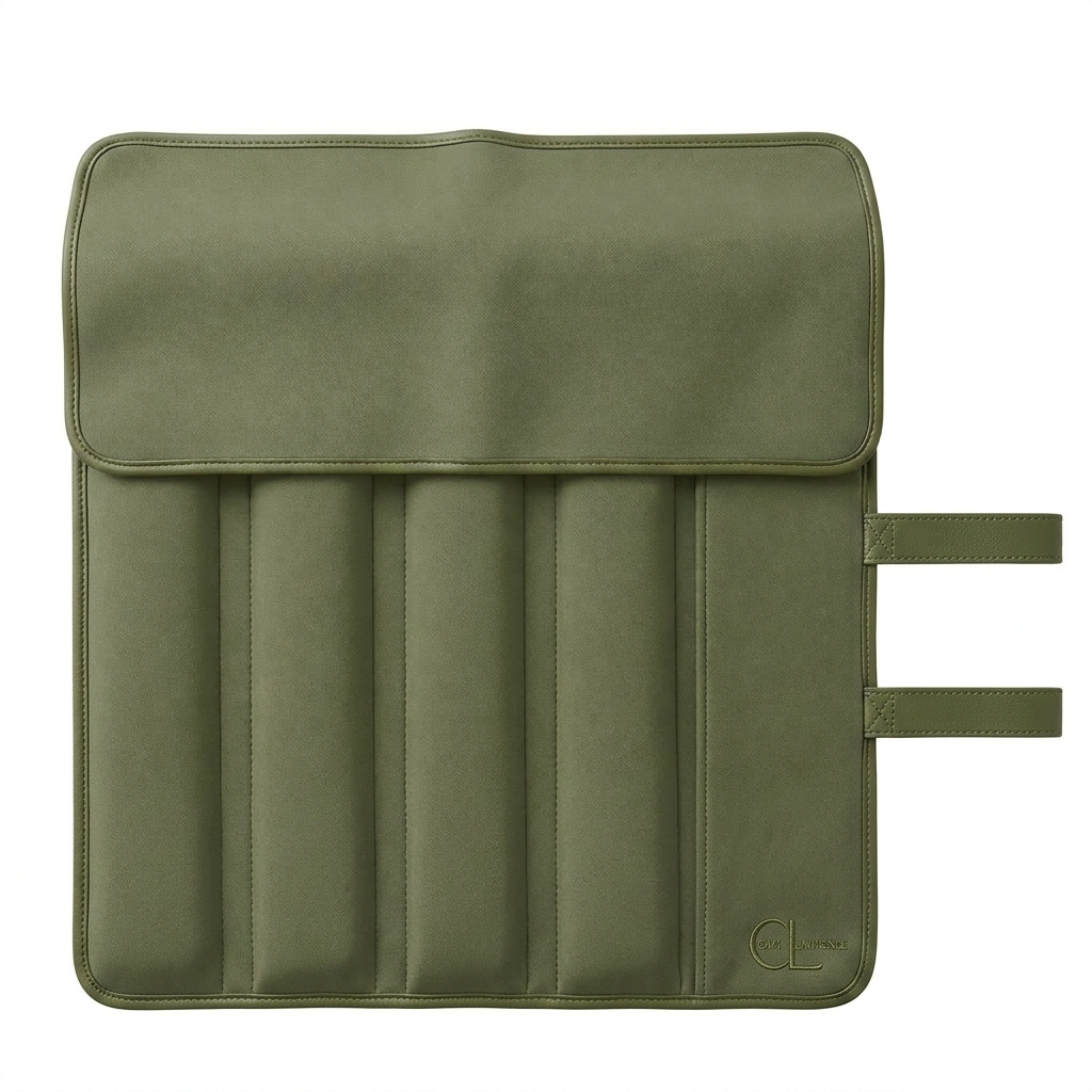 The Parlor Roll neoprene mahjong rack roll styled on a greenhouse table by Caki Lawrence
